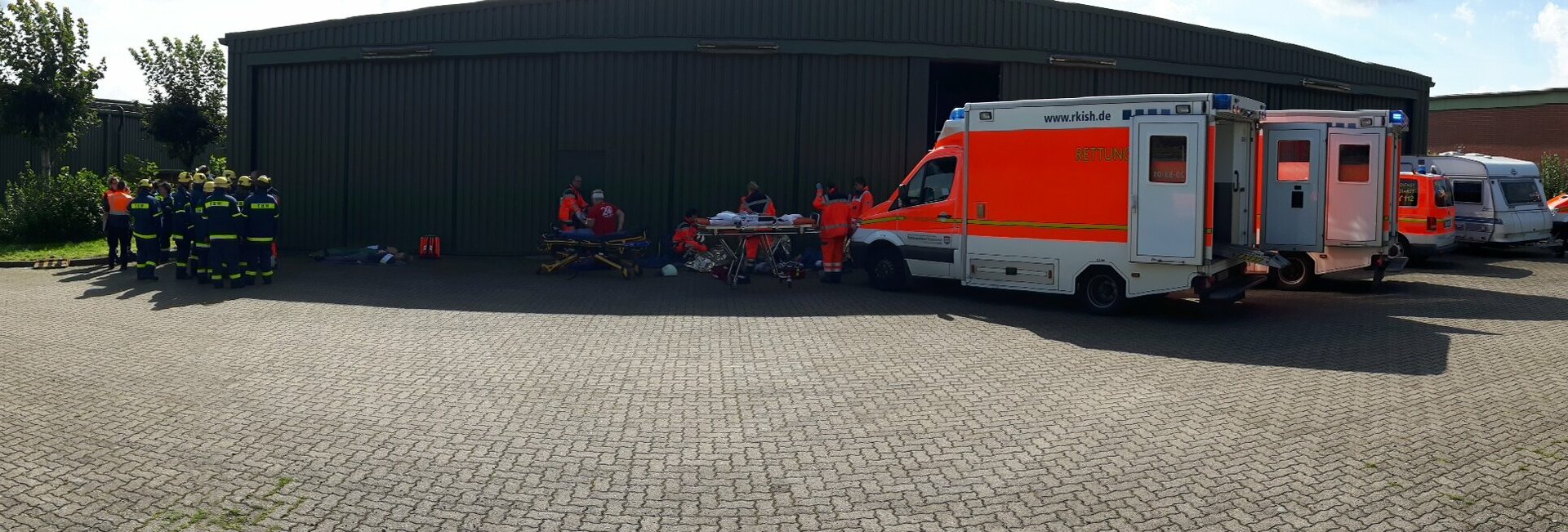 Realistische Notfalldarstellung (RND) Übung in Albersdorf